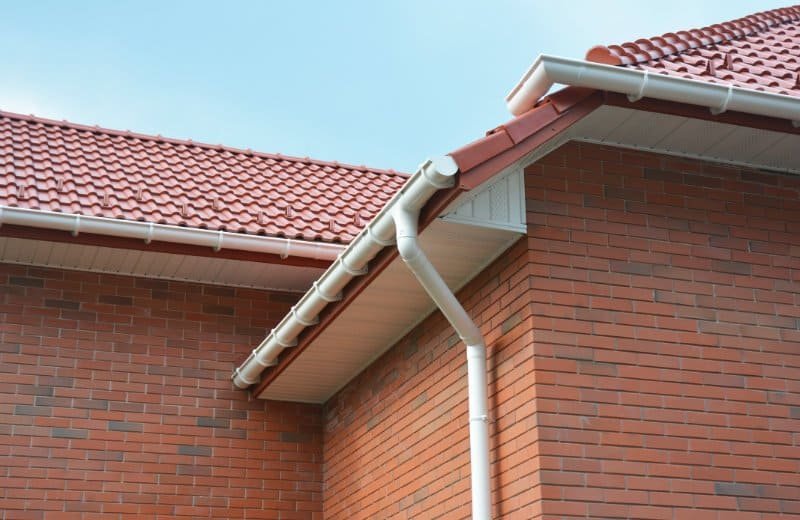 New white fascias, soffits and guttering fitted to a house in Attleborough