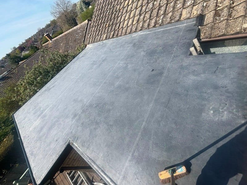 New flat roof fitted on a house extension in Dereham