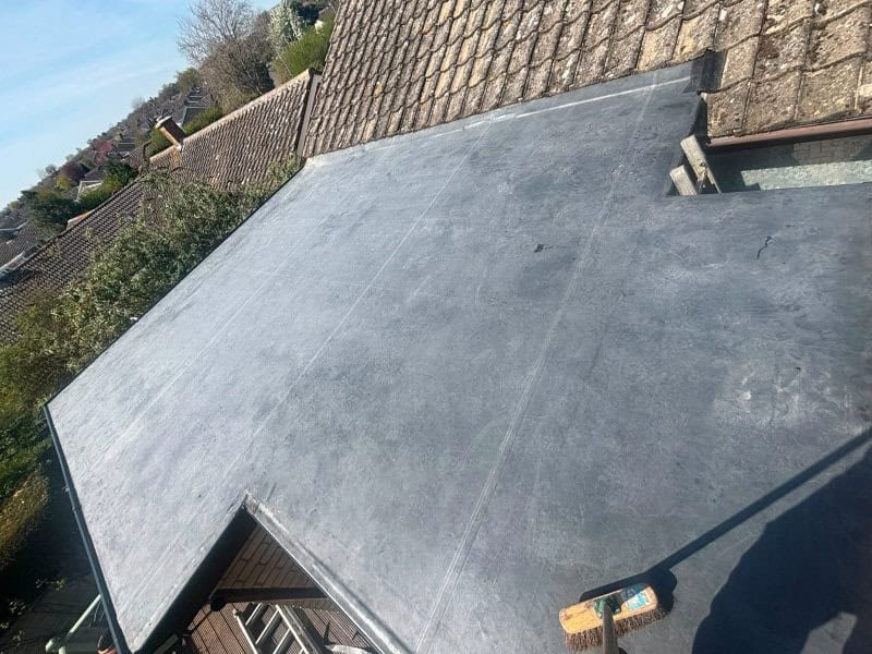 New flat roof fitted on a house extension in Great Yarmouth