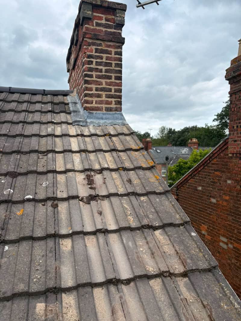 Completed tiled roof fitted by roofers in Norfolk